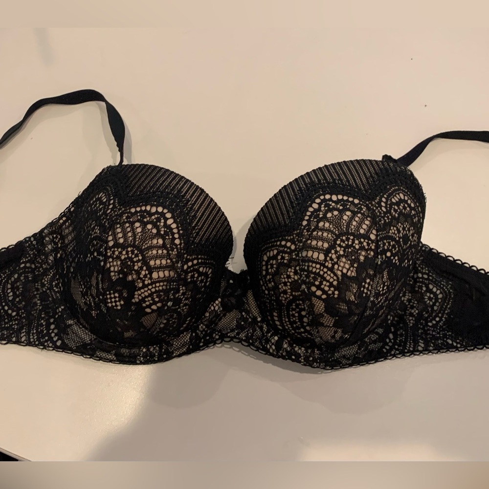 Victoria's Secret Black Lace Detail Bra